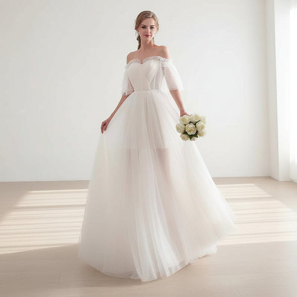 formal women's white goddess off the shoulder dress for roleplay A-line Party Evening Dress fg4535 formalgowns ideal as a bridal or reception gown White Off Shoulder Elegant Prom