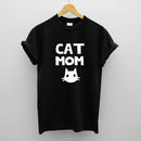 Women’s Cat Mom cotton t-shirt front view graphic design