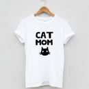 Women’s Cat Mom cotton t-shirt front view graphic design
