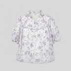 Women’s floral printed chiffon blouse front view