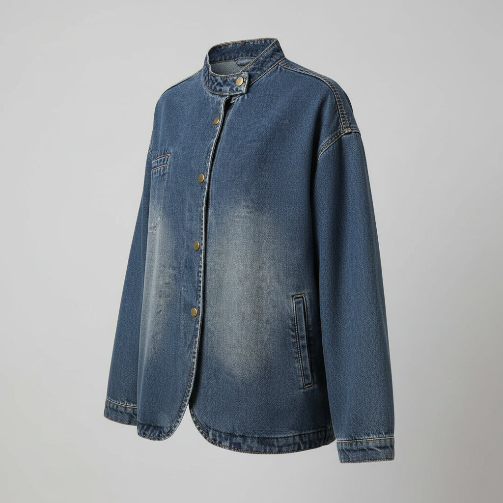 Women's loose fit casual commuter blouse front view