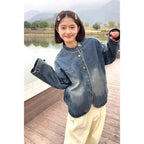 Women's loose fit casual commuter blouse front view