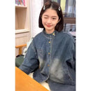 Women's loose fit casual commuter blouse front view