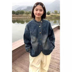 Women's loose fit casual commuter blouse front view