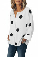 Women’s printed blouse front view casual fashion top