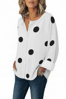 Women’s printed blouse front view casual fashion top