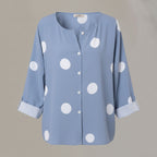 Women’s printed blouse front view casual fashion top