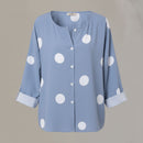 Women’s printed blouse front view casual fashion top