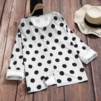 Women’s printed blouse front view casual fashion top