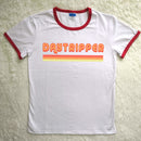 Women’s ringer graphic t-shirt front view casual style